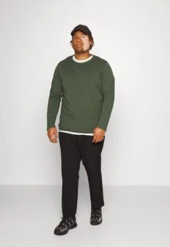 Pier One 2 Pack - Long Sleeved Top - Dark Green/Dark Blue