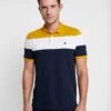 Pier One Polo Shirt - Dark Blue/Mustard
