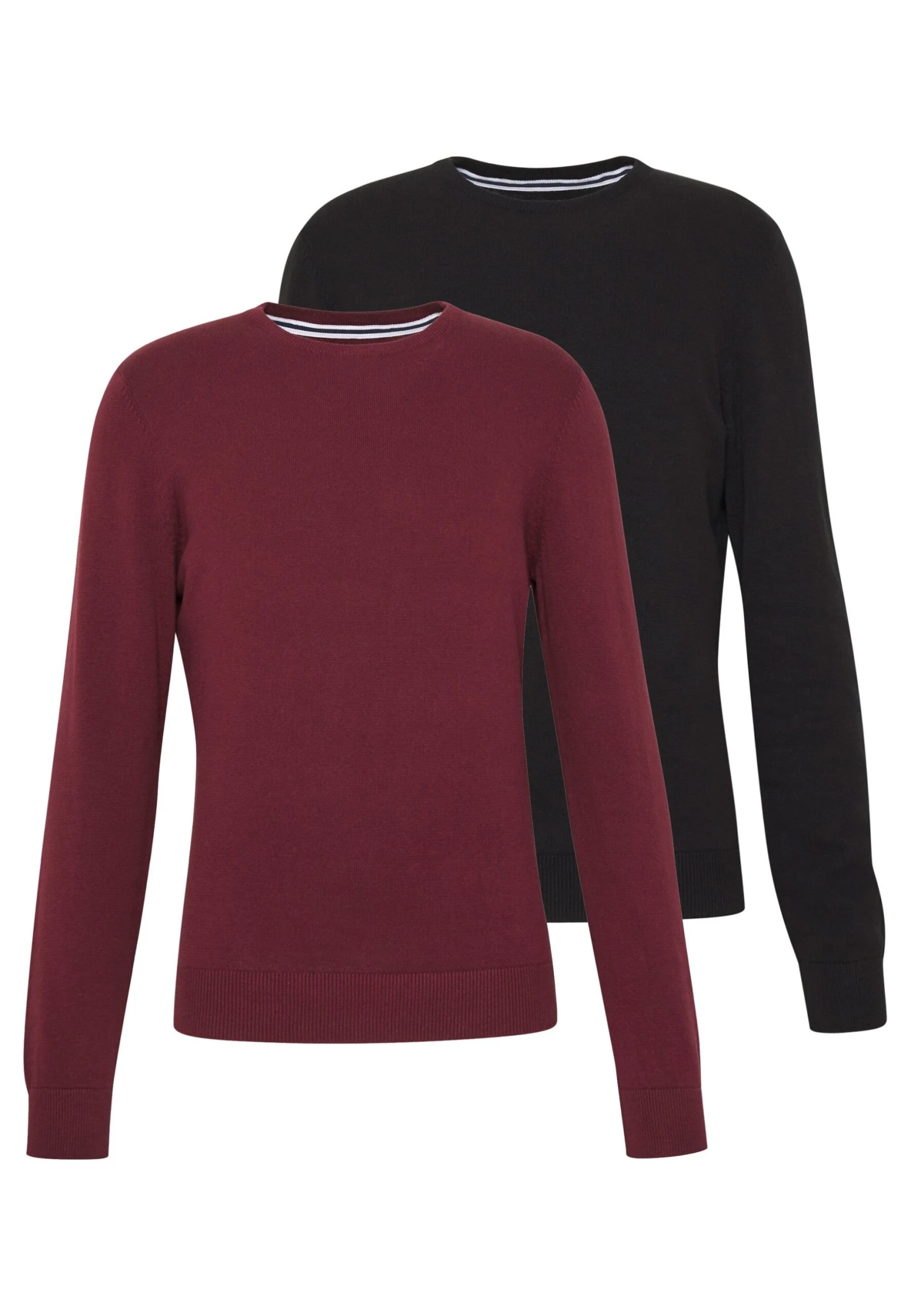 Pier One 2 Pack- Jumper - Black/Bordeaux 1 Pier One 2 Pack- Jumper - Black/Bordeaux