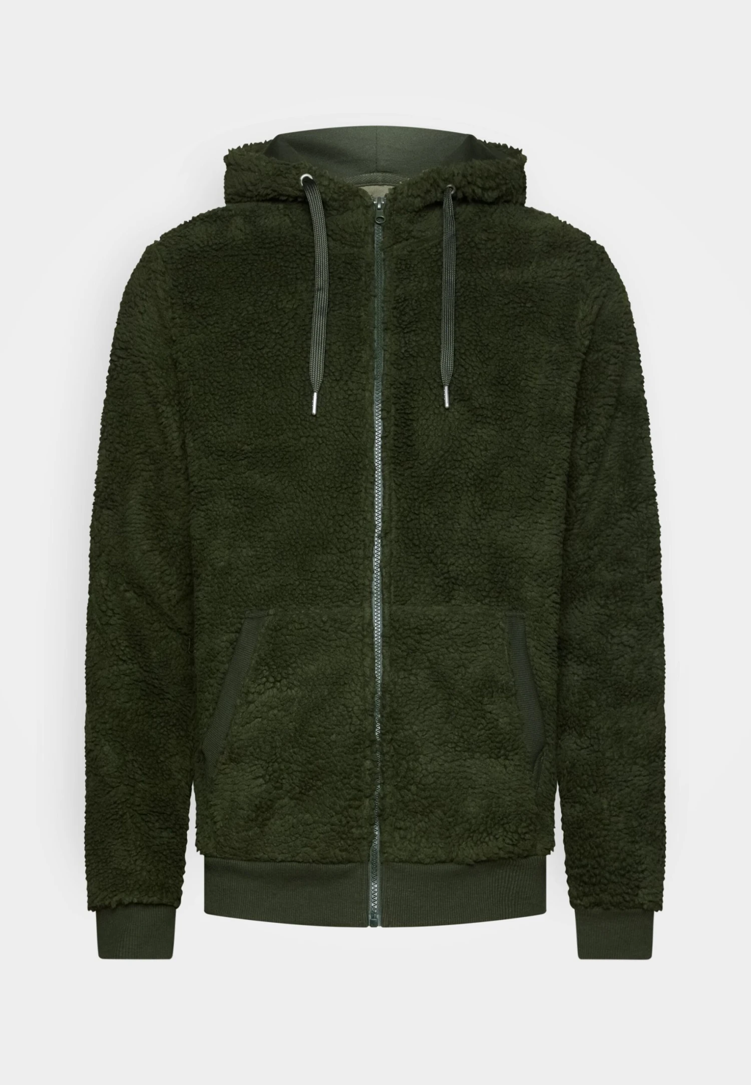 Pier One Borg Zip-Up Jacket - Fleece Jacket - Dark Green 1 Pier One Borg Zip-Up Jacket - Fleece Jacket - Dark Green