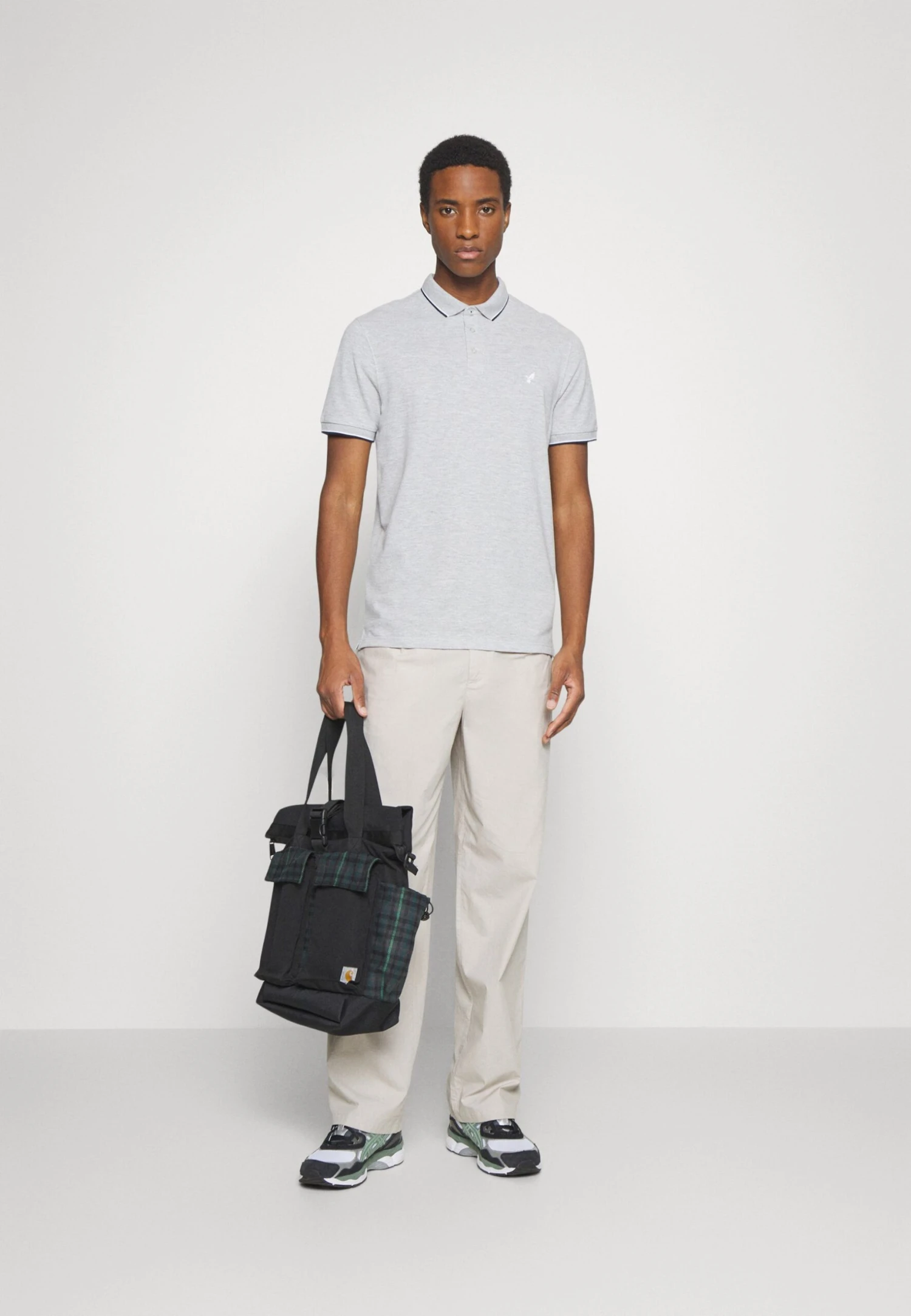 Pier One 2 Pack - Polo Shirt - Light Grey/Dark Blue 1 Pier One 2 Pack - Polo Shirt - Light Grey/Dark Blue