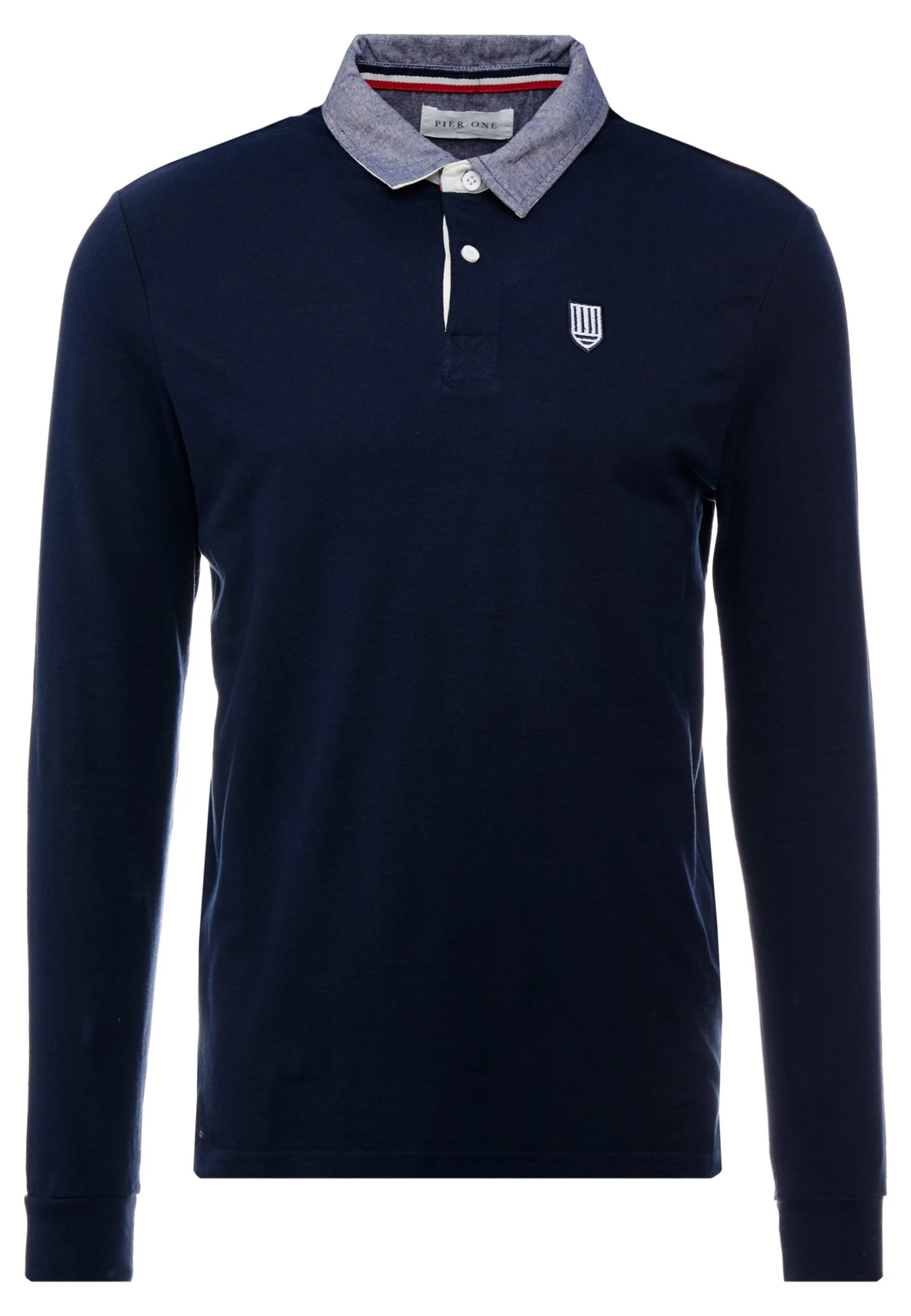 Pier One Collar Rugby - Polo Shirt - Dark Blue 4 Pier One Collar Rugby - Polo Shirt - Dark Blue - Image 4