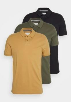 Pier One 3 Pack - Polo Shirt - Camel/Khaki/Black