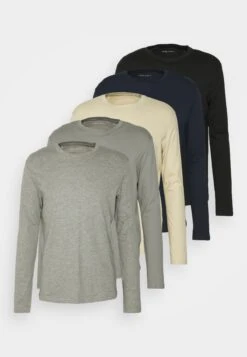 Pier One 5 Pack - Long Sleeved Top - Black/Dark Blue/Stone 12 Pier One 5 Pack - Long Sleeved Top - Black/Dark Blue/Stone -Boutique Fashion Men's Discount Store 1c25018ba4f641b38bf11faa7391875c