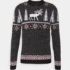 Pier One Wintery Christmas Jumper- Jumper - Black