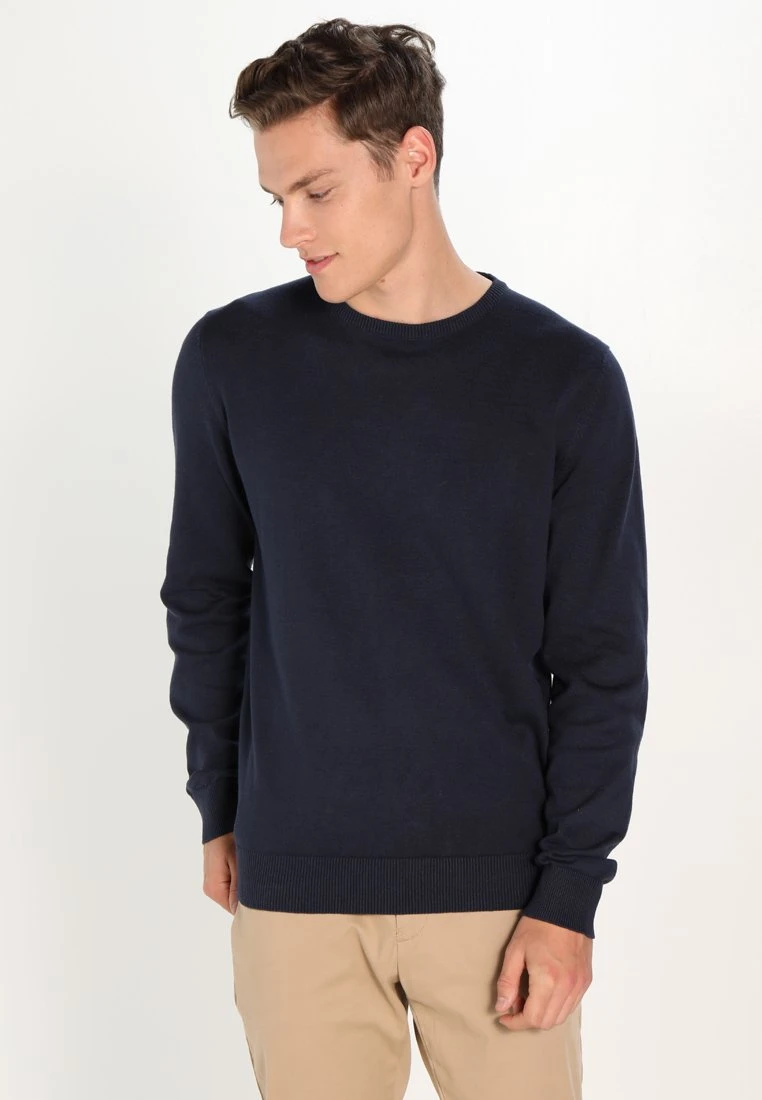 Pier One Basic Crewneck - Jumper - Dark Blue 1 Pier One Basic Crewneck - Jumper - Dark Blue