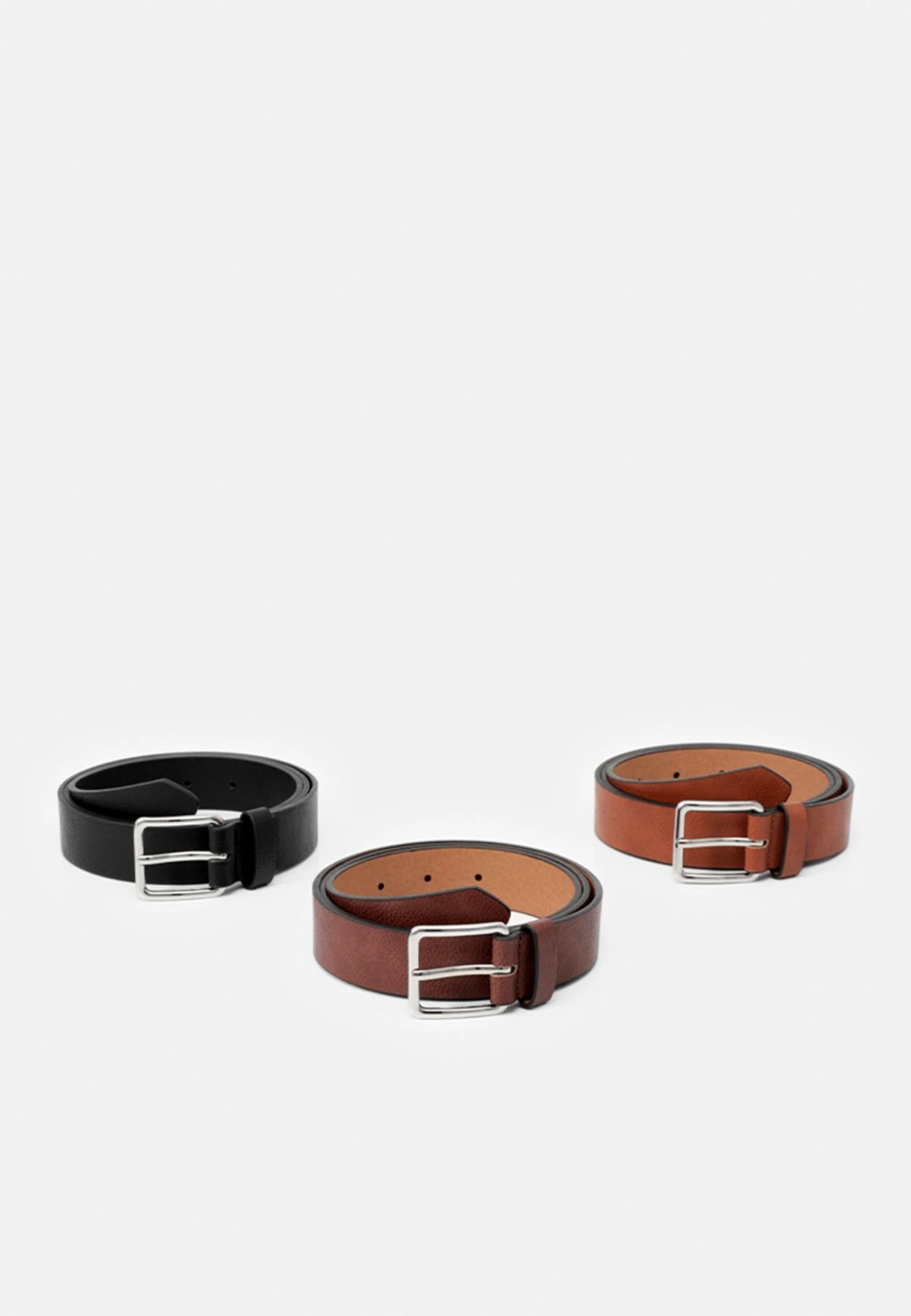 Pier One 3 Pack - Belt - Black - 802_Brown - 702_Cognac - 708 1 Pier One 3 Pack - Belt - Black - 802_Brown - 702_Cognac - 708