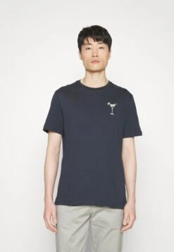 Pier One Cocktail Tee- Print T-Shirt - 503 - Dark Blue