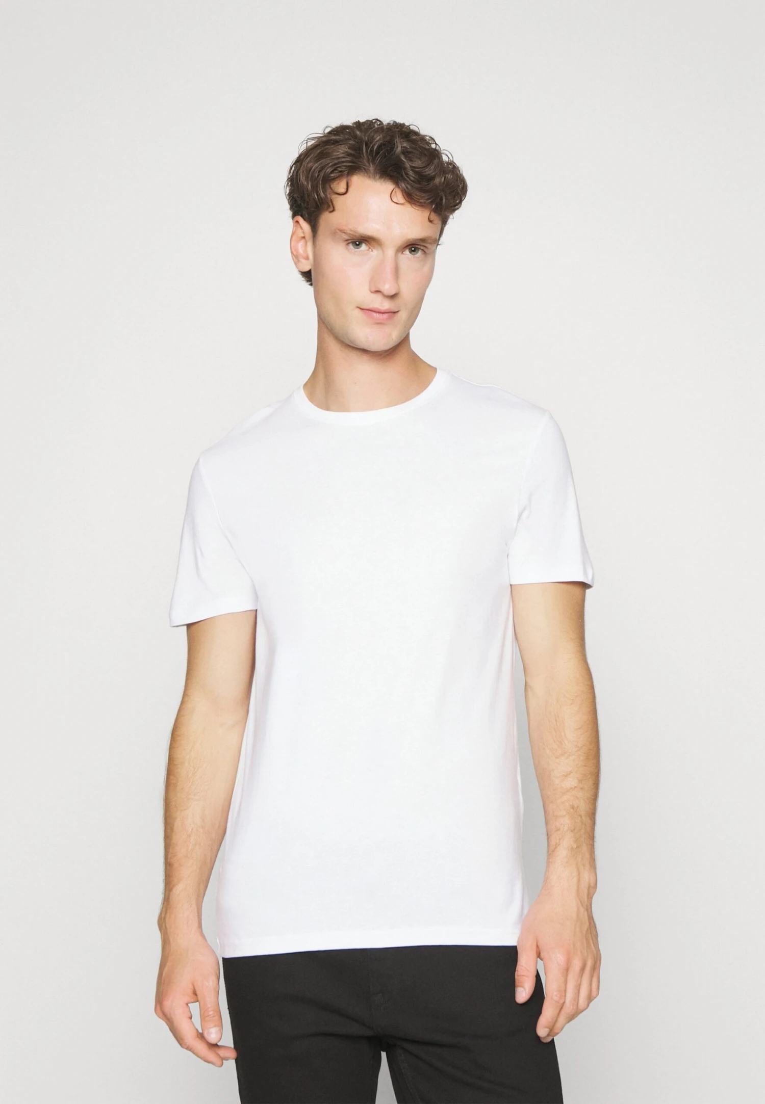 Pier One 5 Pack - Basic T-Shirt - Dark Grey/White/Light Brown 5 Pier One 5 Pack - Basic T-Shirt - Dark Grey/White/Light Brown - Image 5