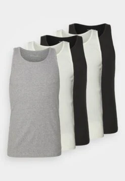 Pier One 5 Pack - Undershirt - 802 - Black_102 - Grey_001 - White