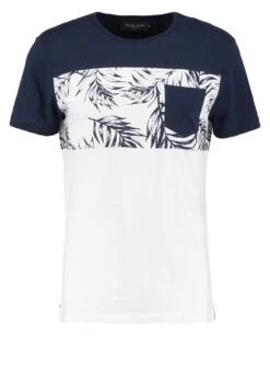 Pier One Print T-Shirt - Navy/White -Boutique Fashion Men's Discount Store 47b4ab3d2c9640d7935fd8f2a2962d5a
