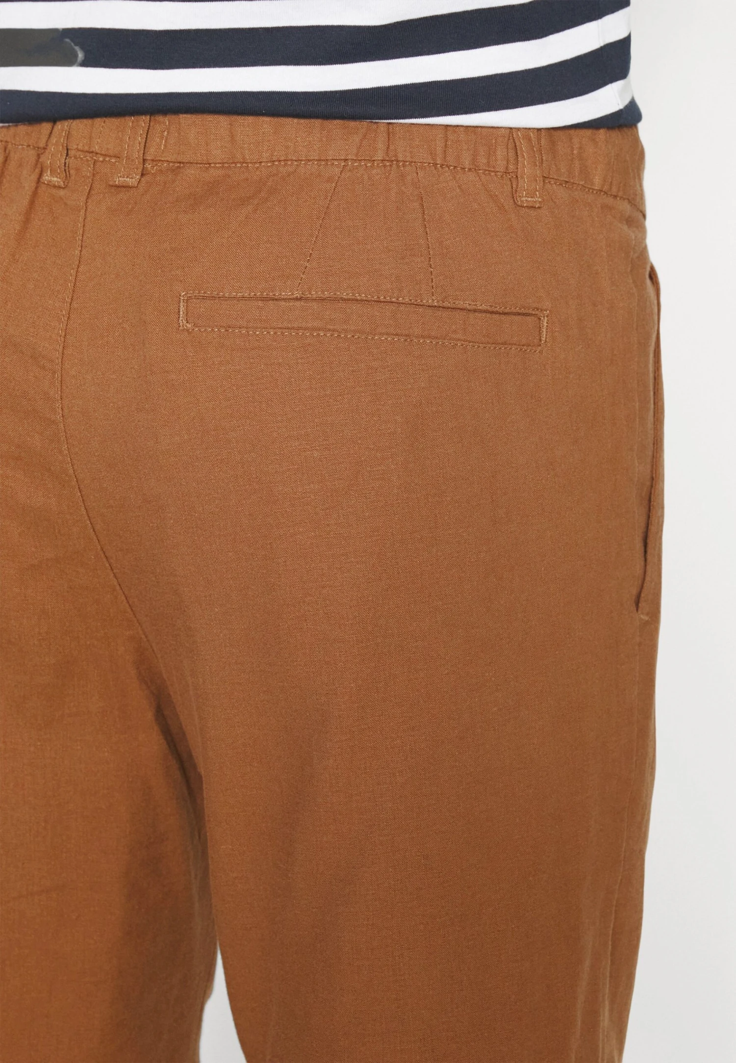 Pier One Linen Blend Drawcord Shorts- Shorts - Brown 6 Pier One Linen Blend Drawcord Shorts- Shorts - Brown - Image 6