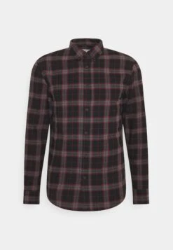 Pier One Shirt - Mottled Dark Grey / Bordeaux
