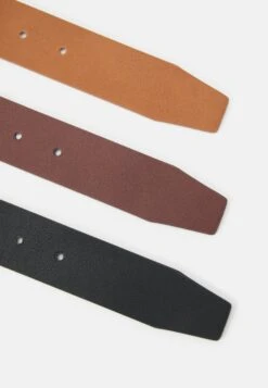 Pier One 3 Pack Unisex - Belt - Black/Brown/Cognac -Boutique Fashion Men's Discount Store 5093dbbd357b48f4906cc633ff9bf4ec