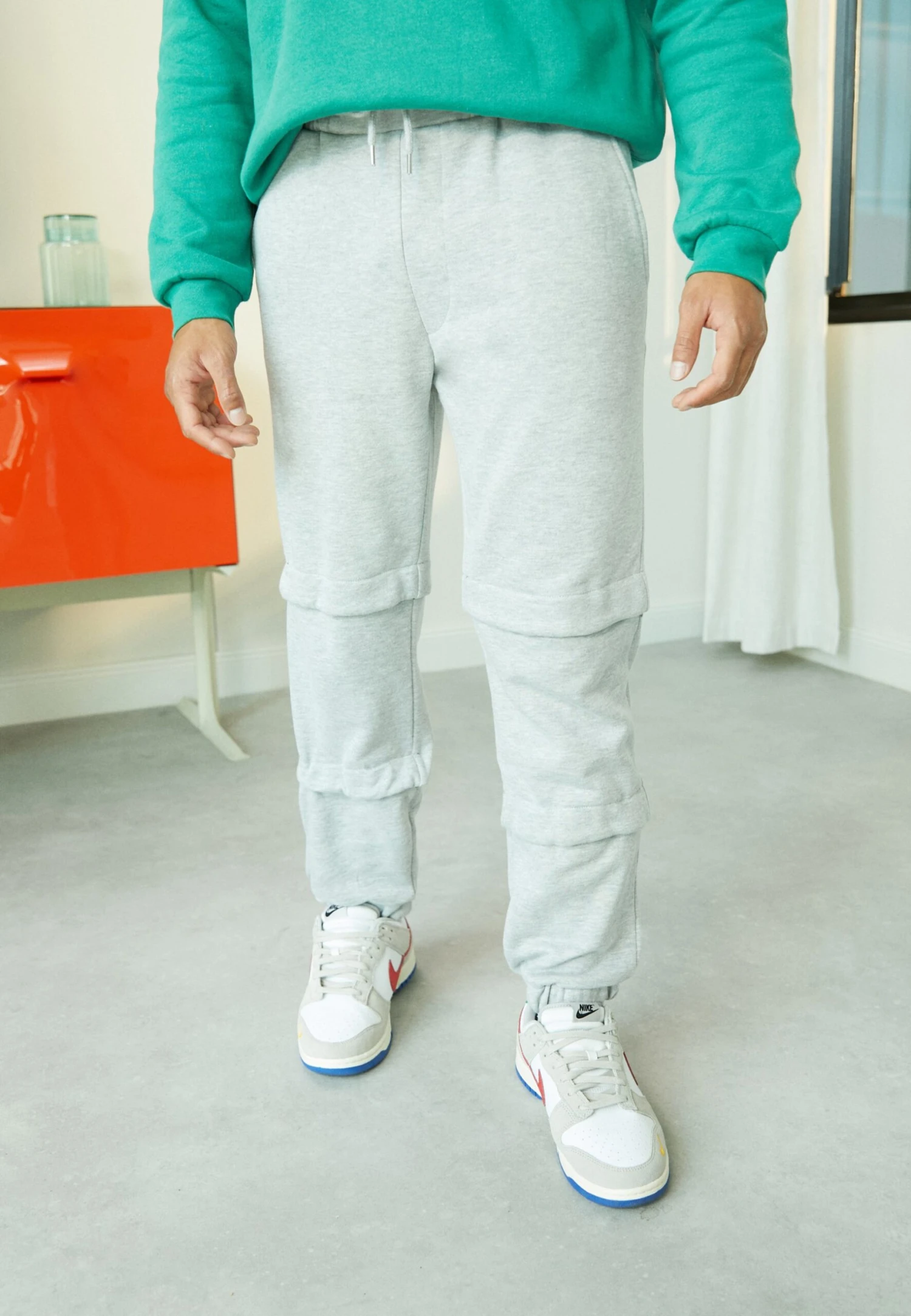 Pier One Tracksuit Bottoms - Mottled Light Grey 1 Pier One Tracksuit Bottoms - Mottled Light Grey