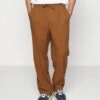 Pier One Drawcord Trousers Linen Blend - Trousers - Brown