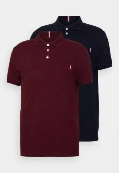 Pier One 2 Pack - Polo Shirt - Blue/Bordeaux -Boutique Fashion Men's Discount Store 596d0de14dc04a10bc9519206e472b35