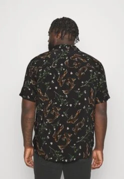 Pier One Asian Print Resort - Shirt -Black -Boutique Fashion Men's Discount Store 5a6accf28057487eb93c99474306228a