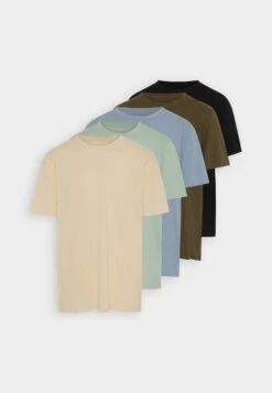 Pier One 5 Pack - Basic T-Shirt - Mint/Off-White/Khaki 17 Pier One 5 Pack - Basic T-Shirt - Mint/Off-White/Khaki -Boutique Fashion Men's Discount Store 5b5778993dfc4612b1bc7d2cac39f5f3
