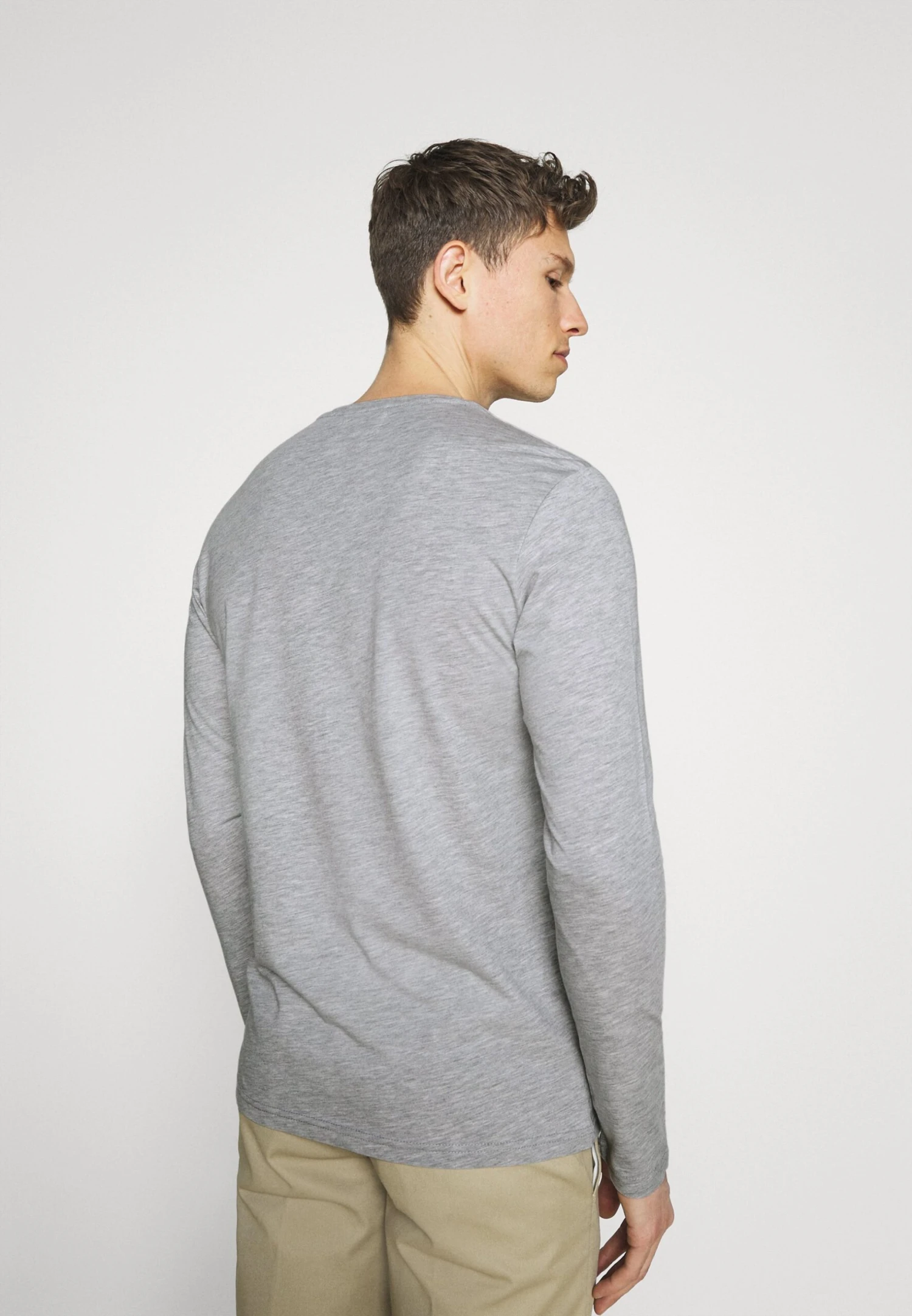 Pier One 2 Pack - Long Sleeved Top - Dark Blue/Mottled Grey 3 Pier One 2 Pack - Long Sleeved Top - Dark Blue/Mottled Grey - Image 3