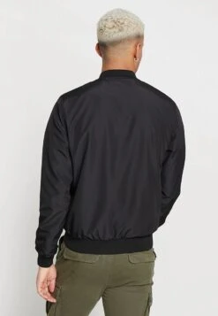 Pier One Bomber Jacket - Black -Boutique Fashion Men's Discount Store 5e54747438cd4c94af4d45fa91166331