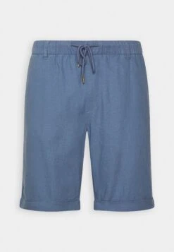 Pier One Linen Blend Drawcord Shorts- Shorts - Blue -Boutique Fashion Men's Discount Store 609305b411ae4fd897e85e7620e5b545