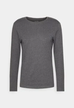 Pier One 2 Pack - Long Sleeved Top - Black/Mottled Dark Grey -Boutique Fashion Men's Discount Store 61261ceb297745e3ae1e3c991f7195e5