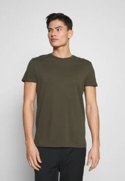 Pier One 5 Pack - Basic T-Shirt - Olive/ White/ Navy /Yellow /Black -Boutique Fashion Men's Discount Store 6388f246a6aa4b66b3d378922f10759e