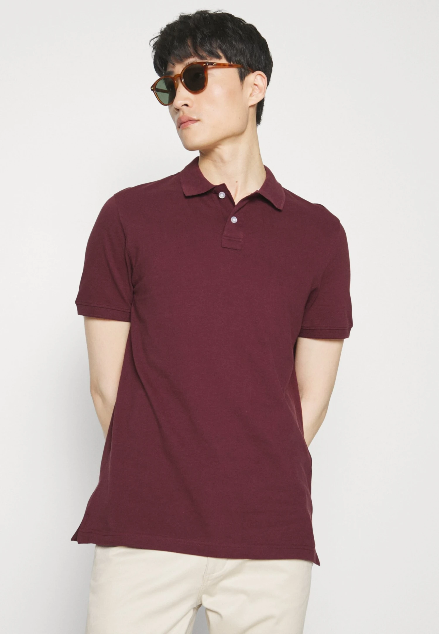 Pier One Basic - Polo Shirt - Bordeaux 4 Pier One Basic - Polo Shirt - Bordeaux - Image 4
