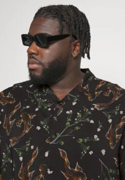 Pier One Asian Print Resort - Shirt -Black -Boutique Fashion Men's Discount Store 666a2720beb548beb94f440457a8daa5