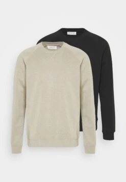 Pier One 2 Pack - Sweatshirt - Tan/Black -Boutique Fashion Men's Discount Store 6a7cffa918a047328320e3fd00079391
