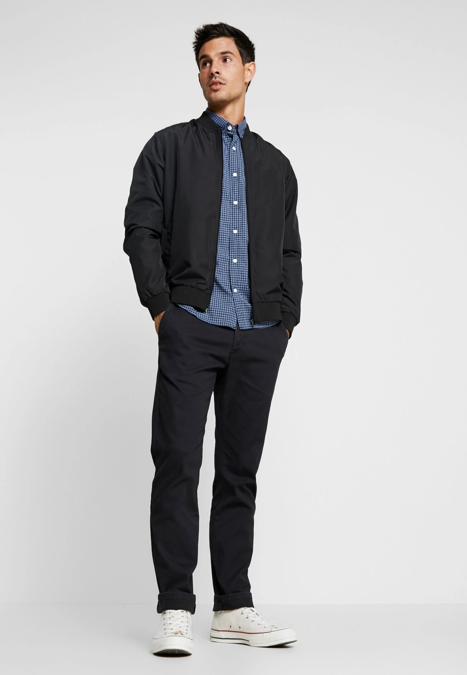 Pier One Chinos - Black 2 Pier One Chinos - Black - Image 2
