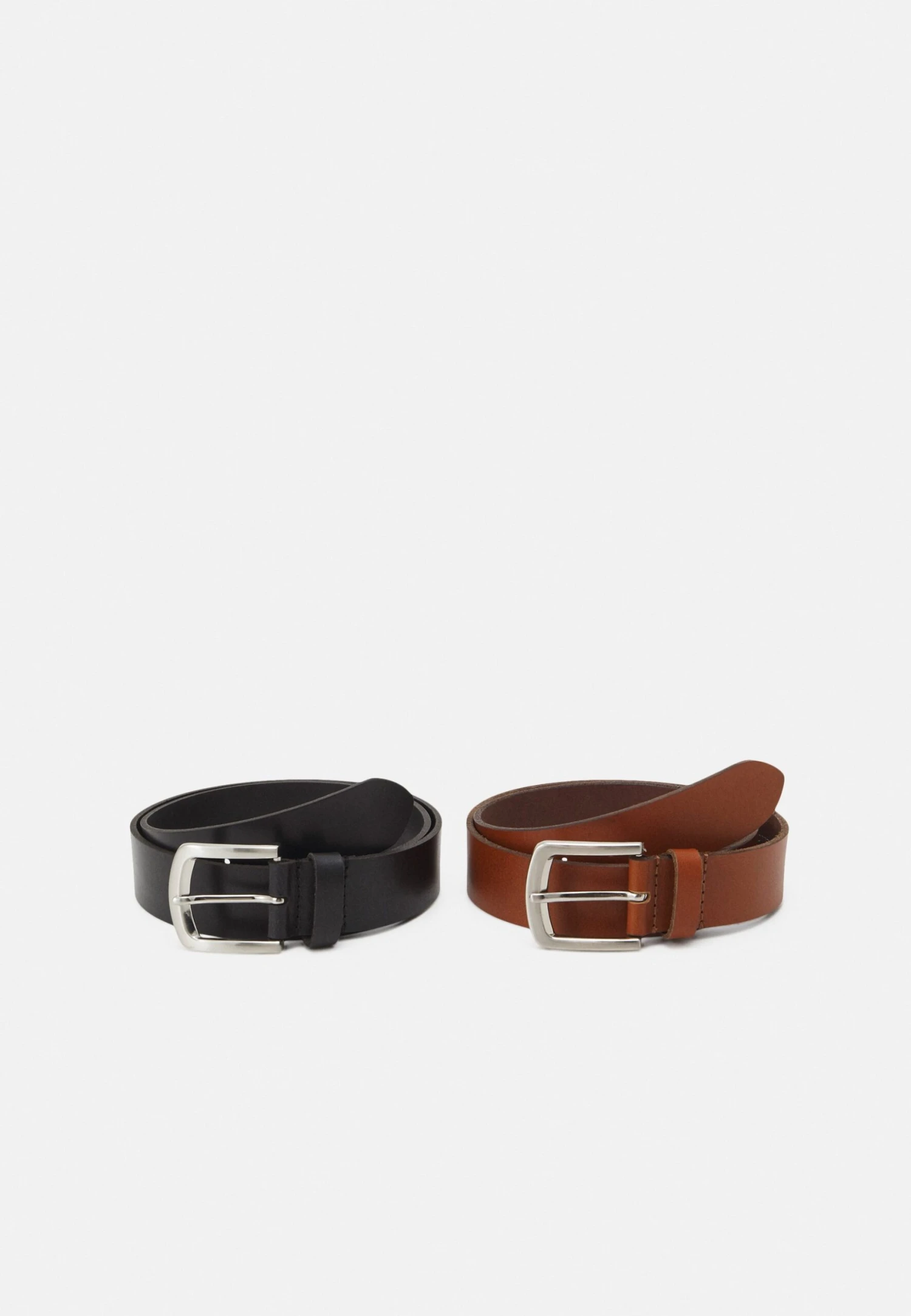 Pier One Leather 2 Pack - Belt - Cognac/Black 1 Pier One Leather 2 Pack - Belt - Cognac/Black