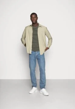 Pier One 3 Pack - Basic T-Shirt - Black/Grey/Green