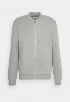 Pier One Zip-Up Sweatshirt - Mottled Grey -Boutique Fashion Men's Discount Store 7858119371ca44ddaa7105bcccbdbf59