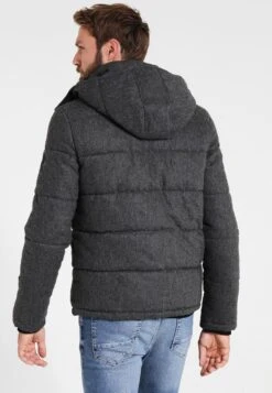 Pier One Winter Jacket - Grey Melange -Boutique Fashion Men's Discount Store 7926d96d9894485cac762c99662e5306