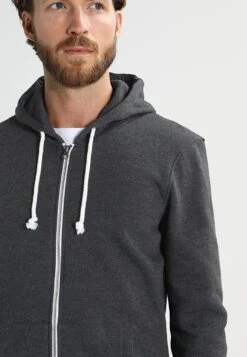 Pier One Zip-Up Sweatshirt - Black Melange -Boutique Fashion Men's Discount Store 7bfd95dd1dd7495ba4fa1abbb6fb734c