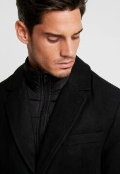 Pier One Classic Coat - Black -Boutique Fashion Men's Discount Store 832e91d1404f4702a4ec51e7317e16e9