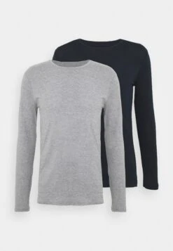 Pier One 2 Pack - Long Sleeved Top - Dark Blue/Mottled Grey 12 Pier One 2 Pack - Long Sleeved Top - Dark Blue/Mottled Grey -Boutique Fashion Men's Discount Store 83e8584011fe4549a7baa0287054691e