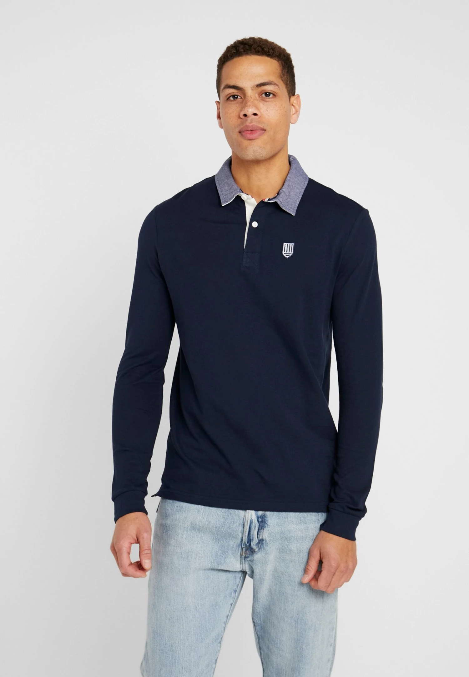 Pier One Collar Rugby - Polo Shirt - Dark Blue 1 Pier One Collar Rugby - Polo Shirt - Dark Blue