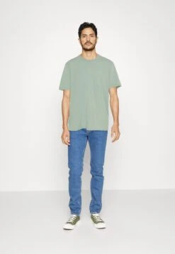 Pier One 5 Pack - Basic T-Shirt - Mint/Off-White/Khaki
