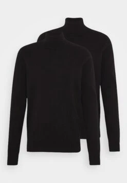 Pier One 2 Pack - Basic Turtleneck - Jumper - Black -Boutique Fashion Men's Discount Store 8734a667699e468ebb89189aafa90312