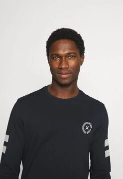 Pier One Long Sleeved Top - Dark Blue -Boutique Fashion Men's Discount Store 893a551f66584759890338769236c129