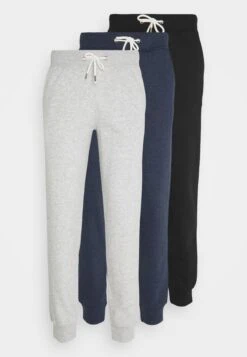 Pier One 3 Pack - Tracksuit Bottoms - Mottled Light Grey/Mottled Dark Blue/Black -Boutique Fashion Men's Discount Store 8c3338d4b3e5412990c15e9a08401e37