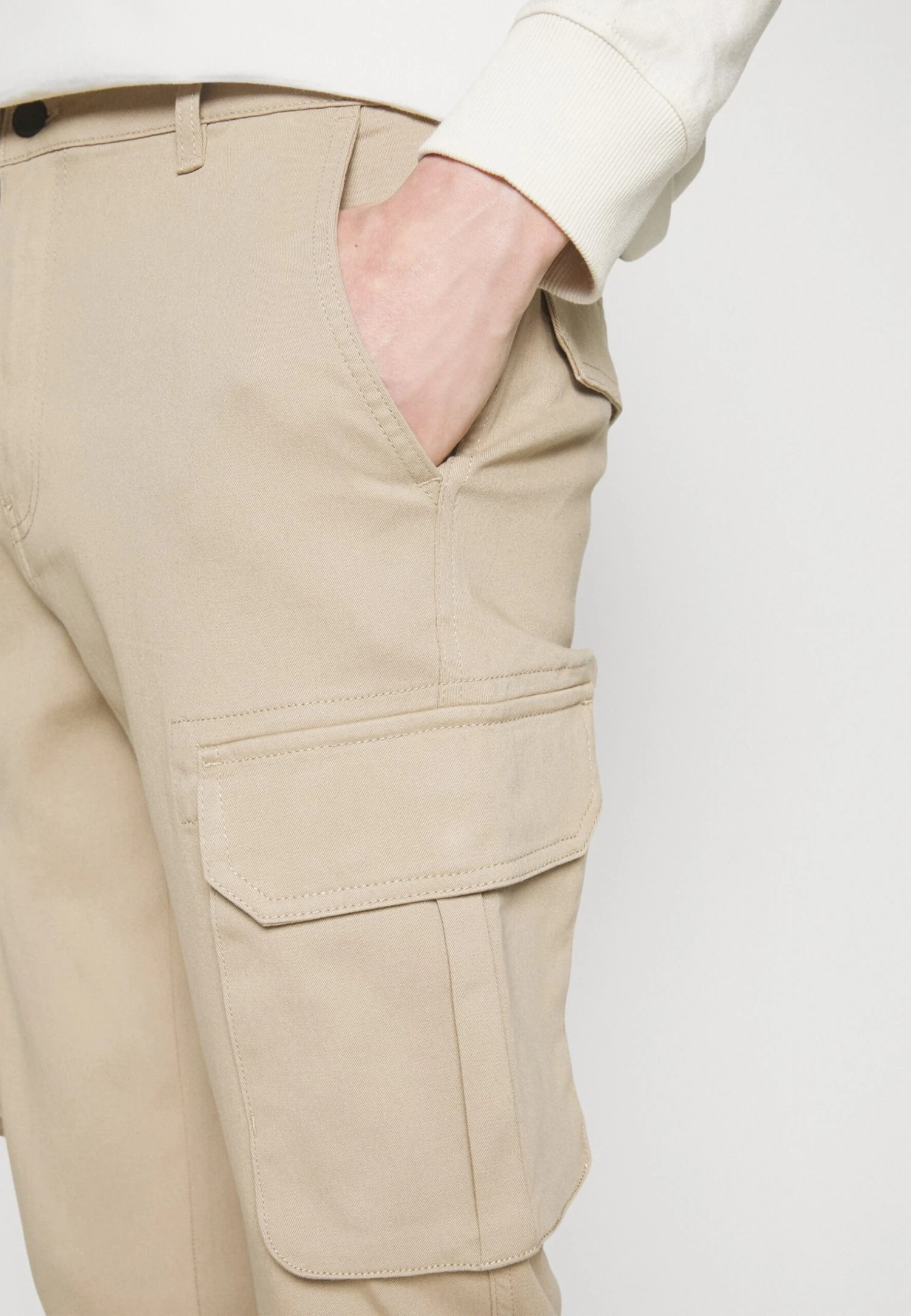 Pier One Cuffed Skinny Trouser- Cargo Trousers - Tan 5 Pier One Cuffed Skinny Trouser- Cargo Trousers - Tan - Image 5