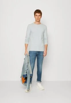 Pier One 2 Pack - Long Sleeved Top - Light Blue/Dark Blue