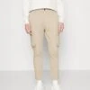 Pier One Cuffed Skinny Trouser- Cargo Trousers - Tan