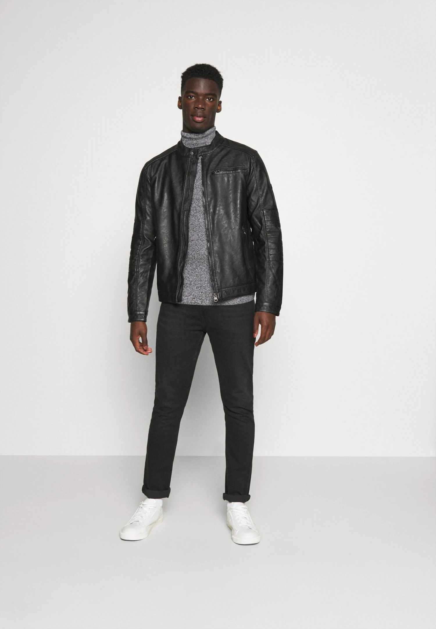 Pier One Muscle Fit Turtle - Jumper - Mottled Grey 2 Pier One Muscle Fit Turtle - Jumper - Mottled Grey - Image 2