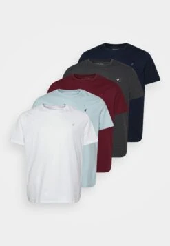 Pier One 5 Pack - Basic T-Shirt - White/Mottled Dark Grey/Bordeaux 14 Pier One 5 Pack - Basic T-Shirt - White/Mottled Dark Grey/Bordeaux -Boutique Fashion Men's Discount Store 9a68ad18204f43e0abb4813a31752b65