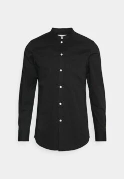 Pier One Muscle Fit Stand- Shirt - Black -Boutique Fashion Men's Discount Store 9c20ce499c8f456faf4891344bfd81dd